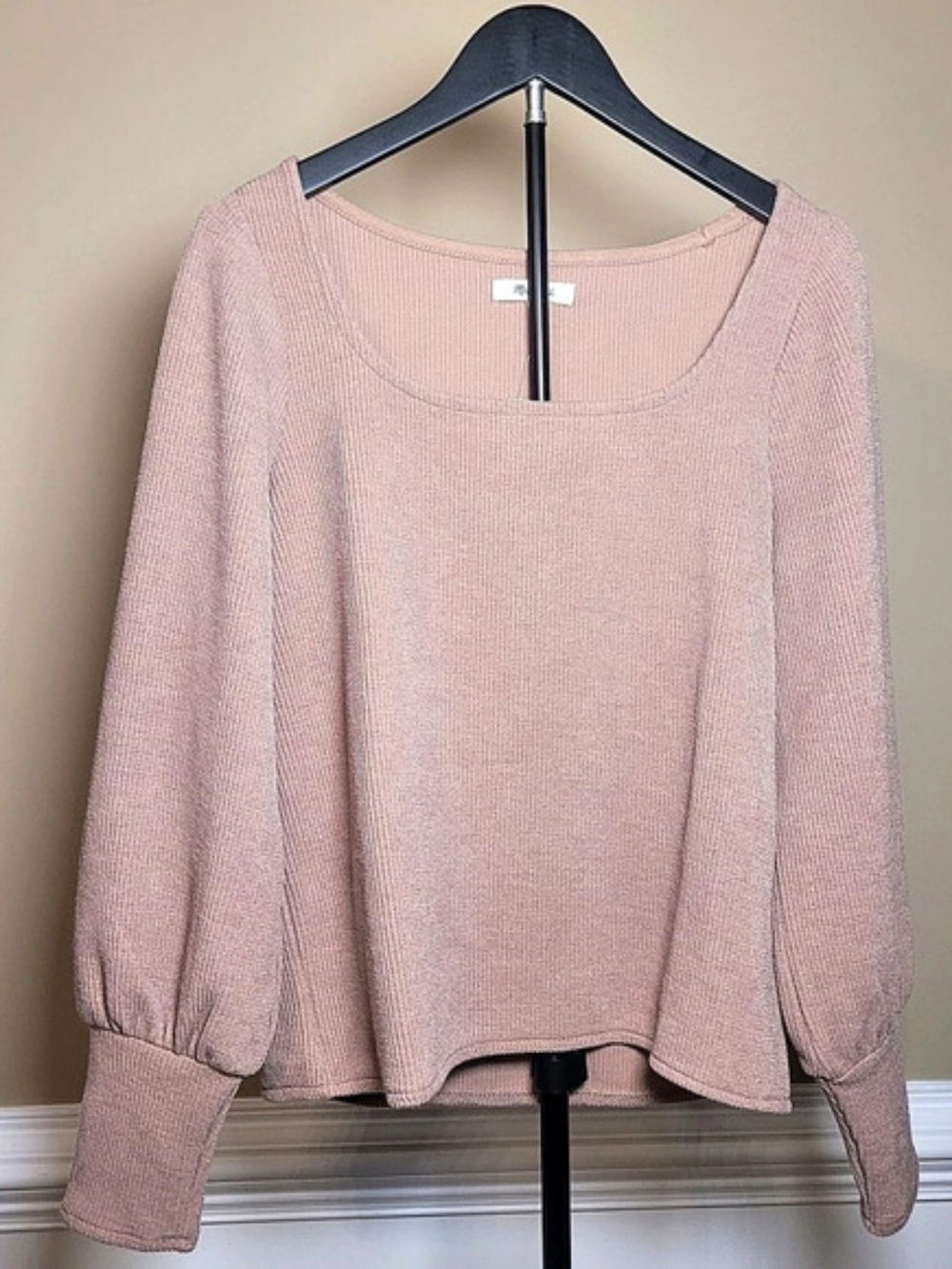 Madewell Ribbed Square Neck in Dusty Mauve Medium Feminine NWT